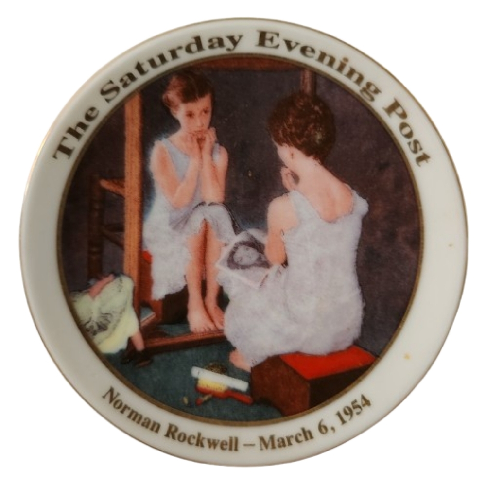 VTG The Saturday Evening Post March 6, 1954 Norman Rockwell Girl In The Mirror